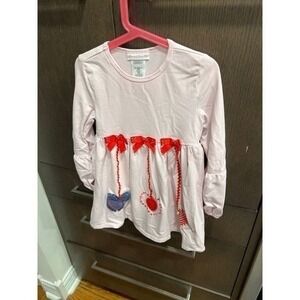 Bonnie Jean girls pink heart dress tunic size‎ 6